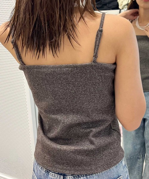 zena(ジェナ)の「オータムメランジカップ付きキャミ(キャミソール・レディース・チャコールグレー/ブラウン/オレンジ・FREE)」の7枚目の写真
