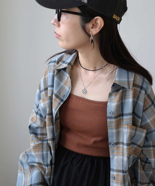zena(ジェナ)の「オータムメランジカップ付きキャミ(キャミソール・レディース・チャコールグレー/ブラウン/オレンジ・FREE)」の10枚目の写真
