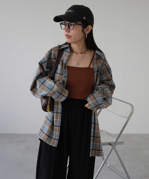 zena(ジェナ)の「オータムメランジカップ付きキャミ(キャミソール・レディース・チャコールグレー/ブラウン/オレンジ・FREE)」の11枚目の写真