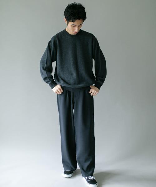 URBAN RESEARCH DOORS（アーバンリサーチドアーズ）の「配色カノコニットプルオーバー（ニット/セーター・メンズ・チャコールグレー/ライトグレー・LARGE/MEDIUM）」の21枚目の写真