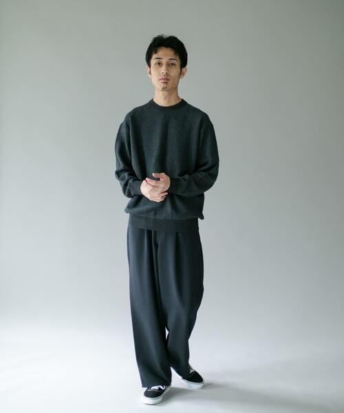 URBAN RESEARCH DOORS（アーバンリサーチドアーズ）の「配色カノコニットプルオーバー（ニット/セーター・メンズ・チャコールグレー/ライトグレー・LARGE/MEDIUM）」の22枚目の写真