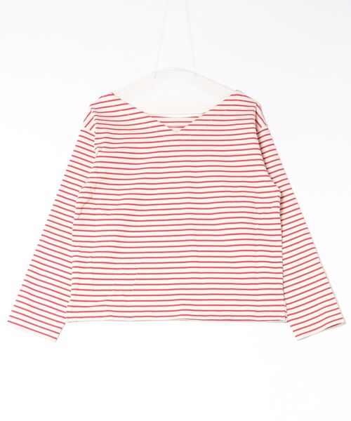 AVALON(U.Q)(アバロン)の「【AT THE TRNK 】ボーダーロングT(Tシャツ/カットソー・レディース・レッド/ブラウン・FREE)」の3枚目の写真