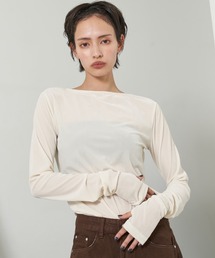【2026秋冬新作】Back Open Velour Tee｜バックオープンベロアTee