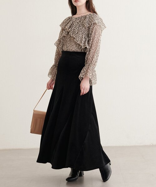 natural couture(ナチュラルクチュール)の「クロスフリルデザインブラウス(シャツ/ブラウス・レディース・ベージュ系その他/オフホワイト/サックスブルー/ホワイト系その他/ブラウン・FREE)」の22枚目の写真
