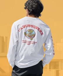 Liberaiders/リベレイダース DRAGON L/S TEE ドラゴン 長袖Tシャツ ロンT クルーネック アームプリント バックプリント グラフィック ストリート ヴィンテージライク 2026年秋冬 秋服 冬服
