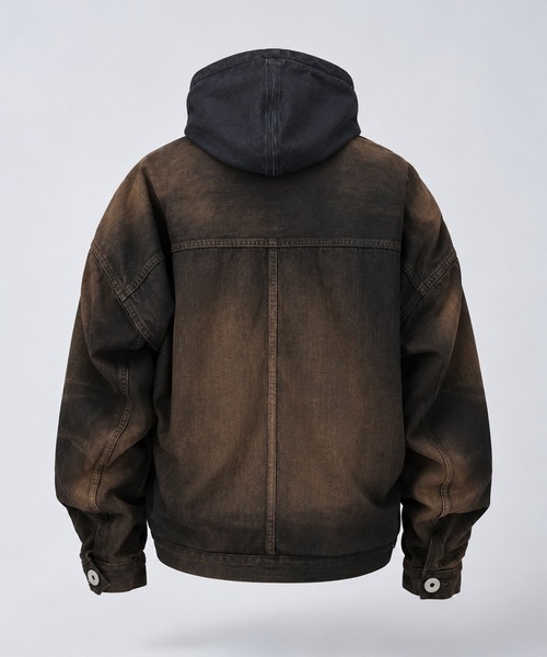 Maison MIHARA YASUHIRO(メゾンミハラヤスヒロ)の「【MIHARAYASUHIRO/ミハラヤスヒロ】LAYERED DENIM JACKET(デニムジャケット・メンズ・ブラック/インディゴブルー・44/46/48)」の5枚目の写真