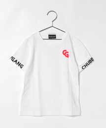 CHUBBYGANG | ロゴプリントロールアップ半袖Tシャツ(Tシャツ/カットソー)