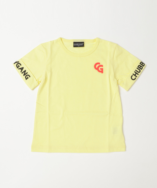 CHUBBYGANG（チャビーギャング）の「ロゴプリントロールアップ半袖Tシャツ（Tシャツ/カットソー・キッズ・ブラック/ホワイト/クリーム・100/120/110/130）」の3枚目の写真