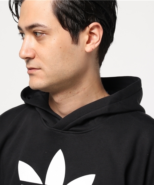 adidas（アディダス）の「【adicolor】 オリジナルス パーカー[ADICOLOR HOODIE]（パーカー・メンズ・ブラック/ライトグレー/グリーン・X-SMALL/SMALL/MEDIUM/LARGE/X-LARGE/XX-LARGE/XXX-LARGE）」の6枚目の写真