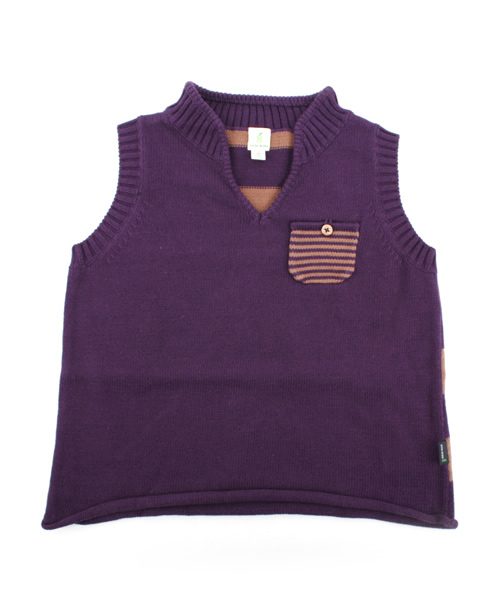 green label relaxing（グリーンレーベルリラクシング）の「C 7GポケットVST BOR ベスト（ベスト・キッズ・ブラウン/パープル・XS/95/S/105/L/125/M/115）」の7枚目の写真