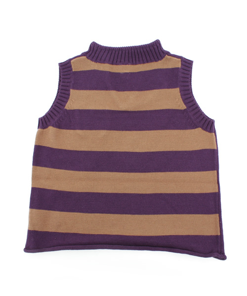 green label relaxing（グリーンレーベルリラクシング）の「C 7GポケットVST BOR ベスト（ベスト・キッズ・ブラウン/パープル・XS/95/S/105/L/125/M/115）」の6枚目の写真