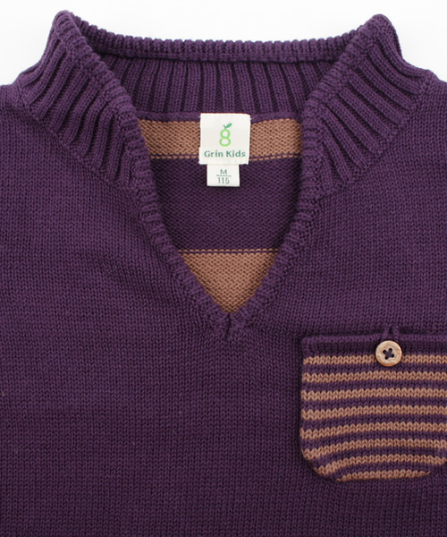 green label relaxing（グリーンレーベルリラクシング）の「C 7GポケットVST BOR ベスト（ベスト・キッズ・ブラウン/パープル・XS/95/S/105/L/125/M/115）」の5枚目の写真