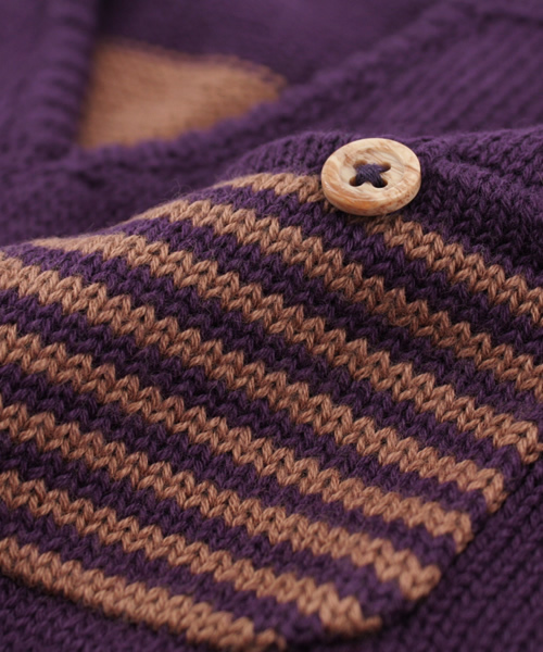 green label relaxing（グリーンレーベルリラクシング）の「C 7GポケットVST BOR ベスト（ベスト・キッズ・ブラウン/パープル・XS/95/S/105/L/125/M/115）」の3枚目の写真