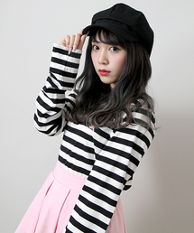 PUNYUS | ワンポイントボーダーロンT(Tシャツ/カットソー)