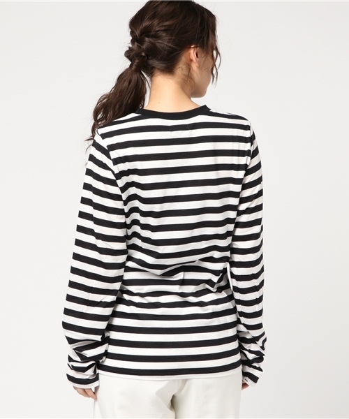PUNYUS(プニュズ)の「ワンポイントボーダーロンT(Tシャツ/カットソー・レディース・ネイビー/ブラック・3/2/1/4)」の5枚目の写真