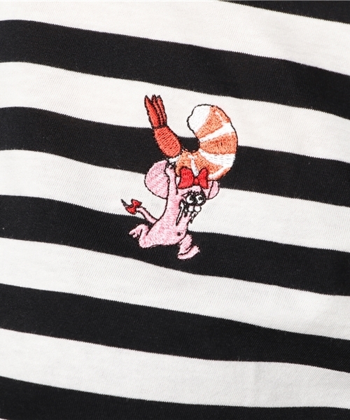 PUNYUS(プニュズ)の「ワンポイントボーダーロンT(Tシャツ/カットソー・レディース・ネイビー/ブラック・3/2/1/4)」の9枚目の写真