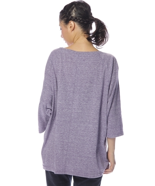 X-girl（エックスガール）の「BIG H/S TEE（Tシャツ/カットソー・レディース・ホワイト/ブラック/アッシュグレー/パープル・ONE SIZE）」の6枚目の写真