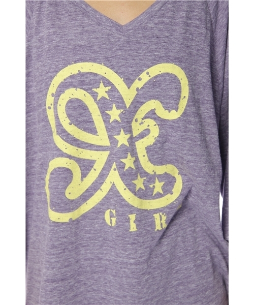 X-girl（エックスガール）の「BIG H/S TEE（Tシャツ/カットソー・レディース・ホワイト/ブラック/アッシュグレー/パープル・ONE SIZE）」の9枚目の写真