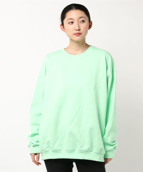 EMMA NOVEMBER　（エマノーヴェンバー）の「ビッグシルエット ドロップショルダー クルー スウェット（スウェット・レディース・ホワイト/レッド/ブラック/ネイビー/グレー/ダークグリーン/ダークブラウン/ピンク/パープル/セージグリーン/マルーン/オレンジ/ライトブルー/ゴールド/ミント・FREE/1/2）」の6枚目の写真