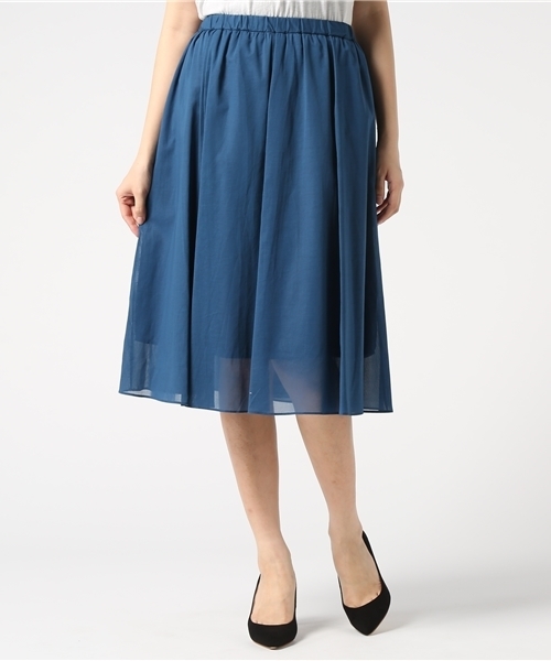 SHIPS（シップス）の「コットンギャザースカート（スカート・レディース・ブルー/ブラック/イエロー/レッド/キャメル・ONE SIZE）」の7枚目の写真