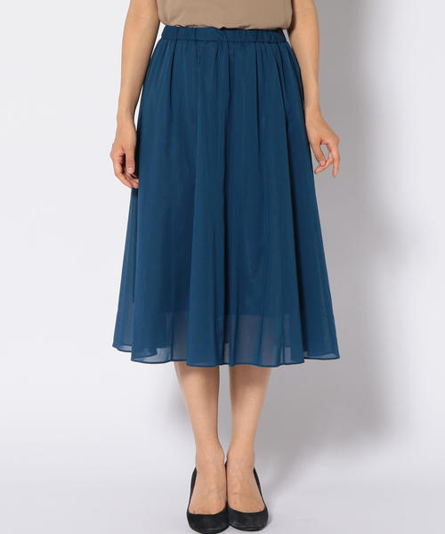 SHIPS（シップス）の「コットンギャザースカート（スカート・レディース・ブルー/ブラック/イエロー/レッド/キャメル・ONE SIZE）」の8枚目の写真