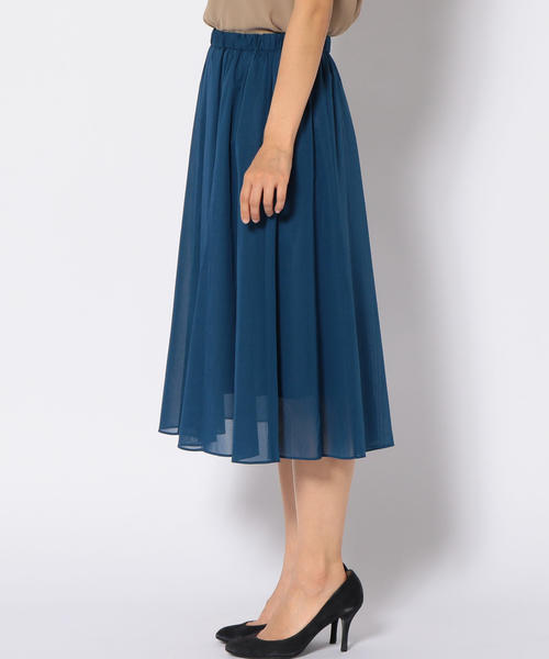 SHIPS（シップス）の「コットンギャザースカート（スカート・レディース・ブルー/ブラック/イエロー/レッド/キャメル・ONE SIZE）」の9枚目の写真