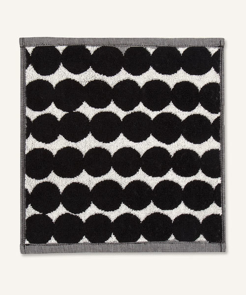 marimekko(マリメッコ)の「RASYMATTO /MINI TOWEL 30X30cm(ハンカチ/ハンドタオル)」|ブラック