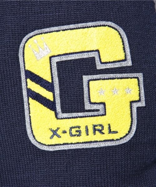 X-girl（エックスガール）の「PREP KNIT CARDIGAN（カーディガン/ボレロ・レディース・アッシュグレー/レッド/ネイビー・1/2）」の10枚目の写真