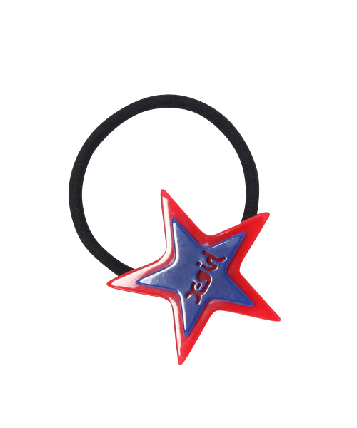 X-girl(エックスガール)の「STACKED STAR HAIR ELASTIC(ヘアゴム・レディース・ブラック/ネイビー/ピンク・ONE SIZE)」の3枚目の写真