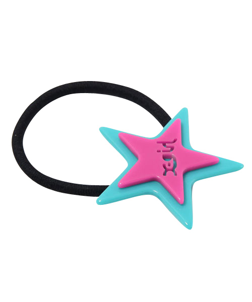 X-girl(エックスガール)の「STACKED STAR HAIR ELASTIC(ヘアゴム・レディース・ブラック/ネイビー/ピンク・ONE SIZE)」の4枚目の写真