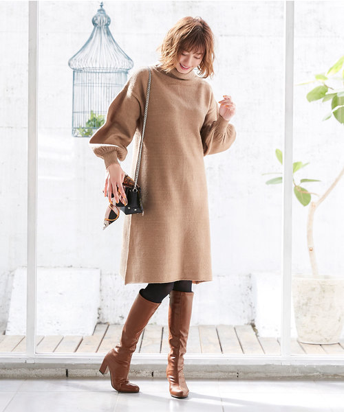 KOBE LETTUCE（コウベレタス）の「太ヒールシンプルロングブーツ＊レディース/シューズ/ロング丈[I1402]神戸レタス（ブーツ・レディース・キャメル/ブラック系その他2/ベージュ/ブラック系その他/ブラック系その他4/ベージュ系その他/イエロー系その他/ブラック系その他3・L/LL/M/S）」の22枚目の写真