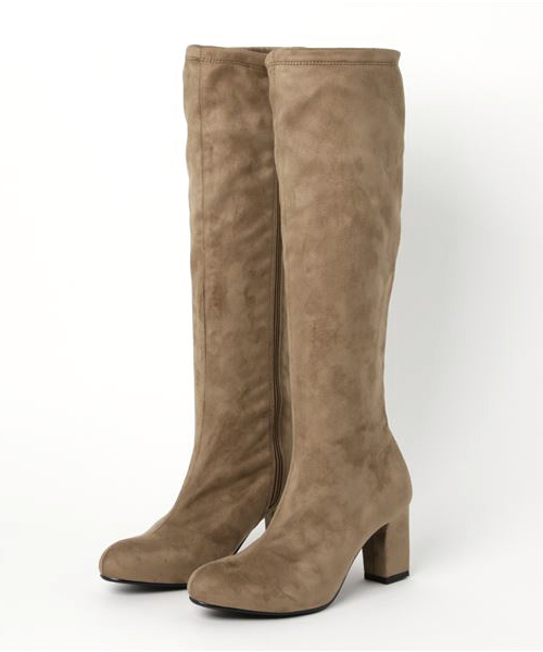 KOBE LETTUCE（コウベレタス）の「太ヒールシンプルロングブーツ＊レディース/シューズ/ロング丈[I1402]神戸レタス（ブーツ・レディース・キャメル/ブラック系その他2/ベージュ/ブラック系その他/ブラック系その他4/ベージュ系その他/イエロー系その他/ブラック系その他3・L/LL/M/S）」の6枚目の写真