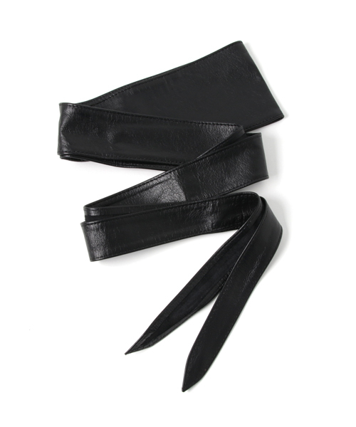 RIVE DROITE（リヴドロワ）の「レザーサッシュベルト（ベルト・レディース・ブラック/ダークブラウン・FREE）」の2枚目の写真