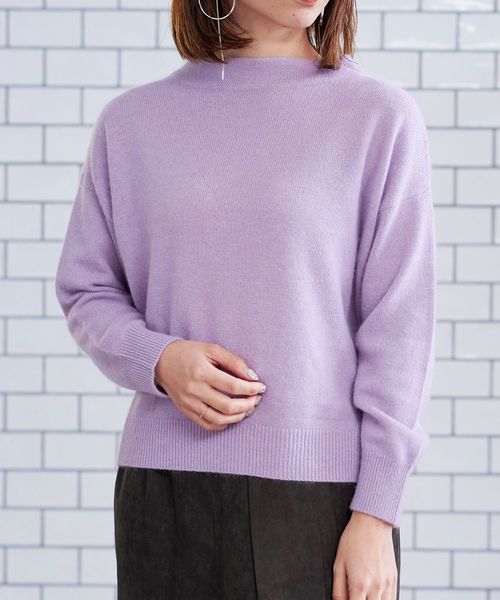 le.coeur blanc（ルクールブラン）の「フェレットタッチボトルネックニット（ニット/セーター・レディース・ネイビー/グレー/ブラウン/ピンクベージュ/モカ/ラベンダー・38）」の10枚目の写真