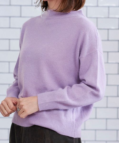 le.coeur blanc（ルクールブラン）の「フェレットタッチボトルネックニット（ニット/セーター・レディース・ネイビー/グレー/ブラウン/ピンクベージュ/モカ/ラベンダー・38）」の11枚目の写真