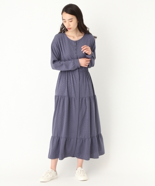 niko and...(ニコアンド)の「オリジナルスターダストドットワンピース【niko and ...】(ワンピース・レディース・ブラック/ネイビー・LARGE/MEDIUM)」の2枚目の写真