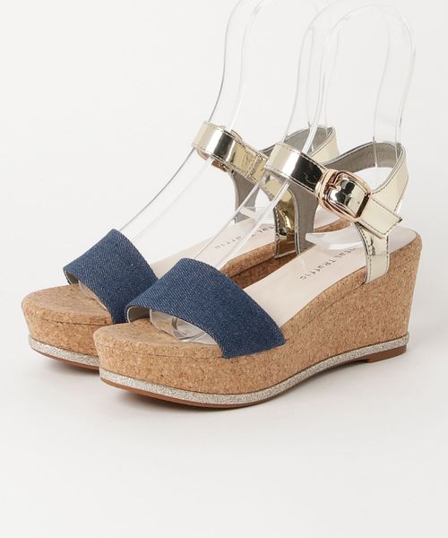 ORiental TRaffic（オリエンタルトラフィック）の「春夏★異素材ウエッジサンダル★8207（サンダル・レディース・グレー/ピンク/ブラック/ブルー・S/SS/LL/M/L/3L）」の12枚目の写真