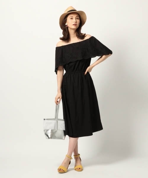 GLOBAL WORK（グローバルワーク）の「4WAYリバーシブルワンピース/784563（ワンピース・レディース・ブラック/ベージュ/オレンジ系その他・FREE）」の4枚目の写真