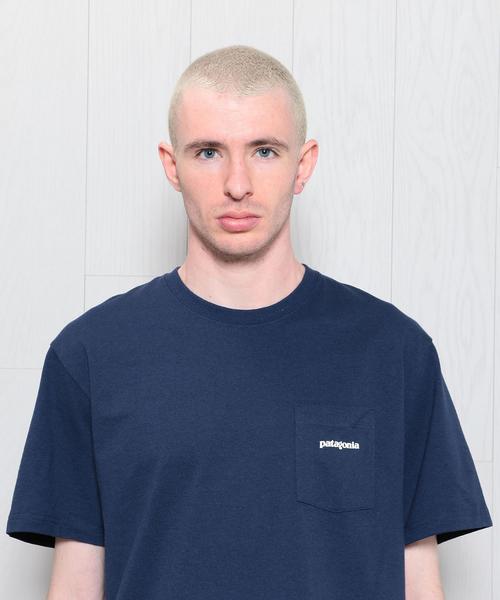 patagonia(パタゴニア)の「<patagonia>LOGO POCKET T-SHIRT/Tシャツ.(Tシャツ/カットソー・メンズ・ネイビー/ホワイト・SMALL/LARGE/MEDIUM)」の6枚目の写真