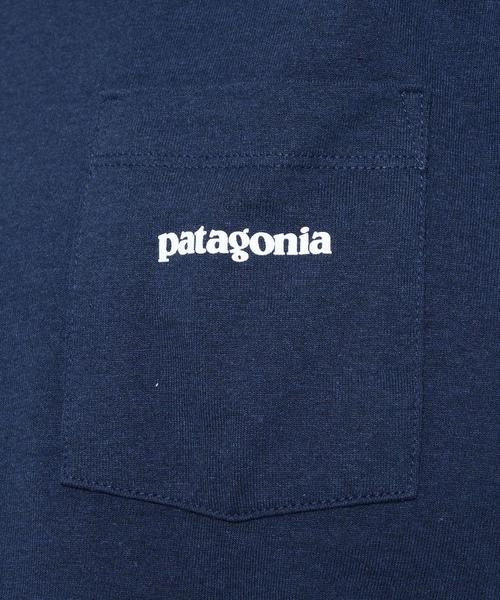 patagonia(パタゴニア)の「<patagonia>LOGO POCKET T-SHIRT/Tシャツ.(Tシャツ/カットソー・メンズ・ネイビー/ホワイト・SMALL/LARGE/MEDIUM)」の9枚目の写真