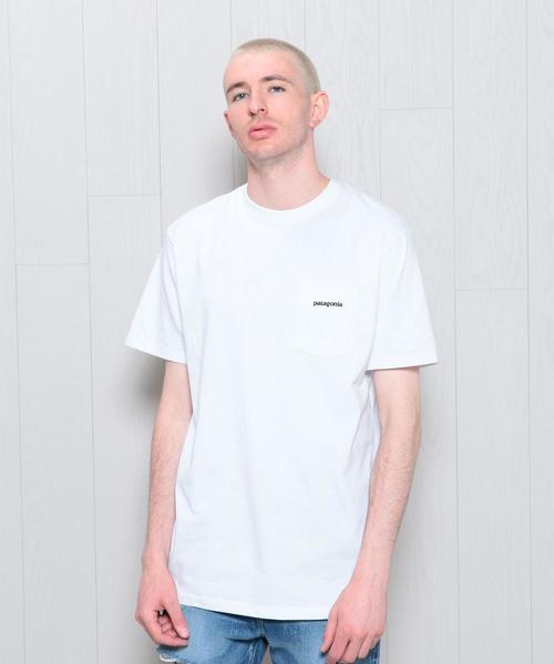 patagonia(パタゴニア)の「<patagonia>LOGO POCKET T-SHIRT/Tシャツ.(Tシャツ/カットソー・メンズ・ネイビー/ホワイト・SMALL/LARGE/MEDIUM)」の12枚目の写真