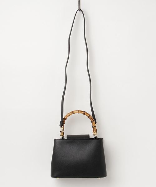 Tiara（ティアラ）の「Andrea Cardone/バンブーハンドル2WAYバッグ（ハンドバッグ・レディース・ブラック/ベージュ系その他/キャメル/ボルドー・FREE）」の9枚目の写真