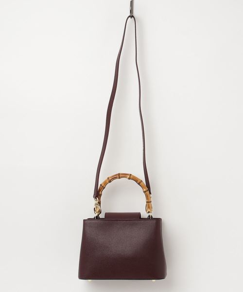 Tiara（ティアラ）の「Andrea Cardone/バンブーハンドル2WAYバッグ（ハンドバッグ・レディース・ブラック/ベージュ系その他/キャメル/ボルドー・FREE）」の12枚目の写真