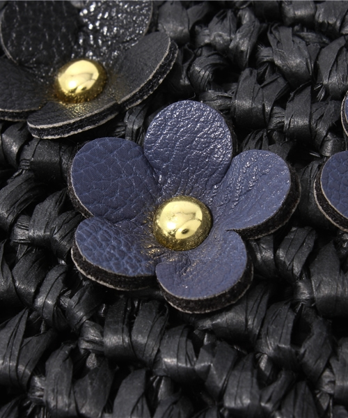 green label relaxing（グリーンレーベルリラクシング）の「[ラウゴア]Ｌａｕｇｏａ フラワーカゴバッグ（かごバッグ・レディース・ブラック/ベージュ・フリー）」の9枚目の写真