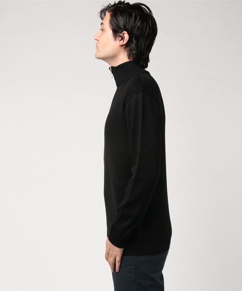 CORISCO(コリスコ)の「CORISCO-ミラノリブハーフZIP (M1)(ニット/セーター・メンズ・チャコールグレー/ブラック/ベージュ/ワインレッド・MEDIUM/LARGE)」の6枚目の写真