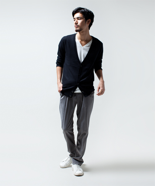 NANO universe(ナノユニバース)の「wjk/ Knit Cardigan(カーディガン/ボレロ・メンズ・ブラック/グレー/ネイビー/ボルドー・SMALL/MEDIUM/LARGE)」の16枚目の写真