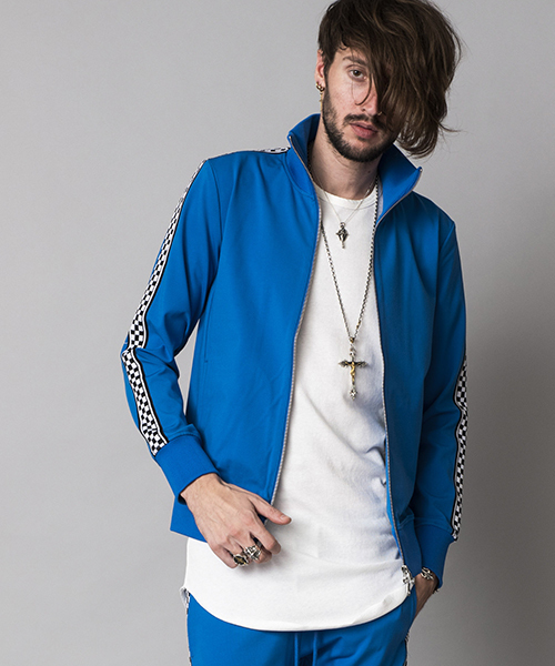 mj6131-NCｽﾄﾚｯﾁｼﾞｬｰｼﾞｰﾄﾗｯｸBLZ ブルゾン