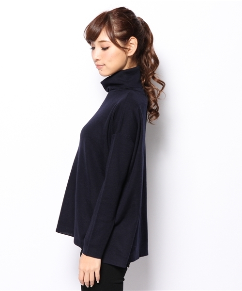 BEAUTY&YOUTH UNITED ARROWS（ビューティーアンドユースユナイテッドアローズ）の「BYTF フルニードル ワイドタートルネックプルオーバー ◆（ニット/セーター・レディース・オフホワイト/ダークグレー/ネイビー・フリー）」の5枚目の写真