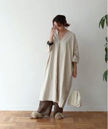TODAYFUL | リネンカフタンドレス(ワンピース)