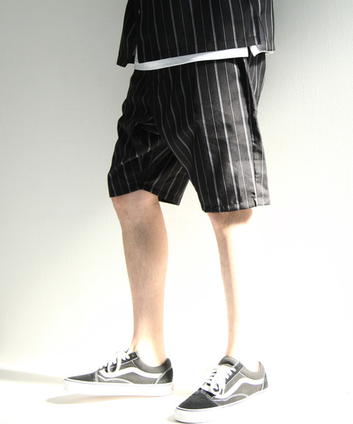 Nilway(ニルウェイ)の「【Nilway】 ポリトロドロップドハーフパンツ(パンツ)」|ブラック系その他